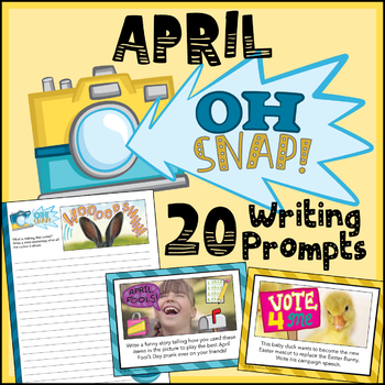 Preview of April Writing Prompts - April Activities - Spring Writing Station - Easter