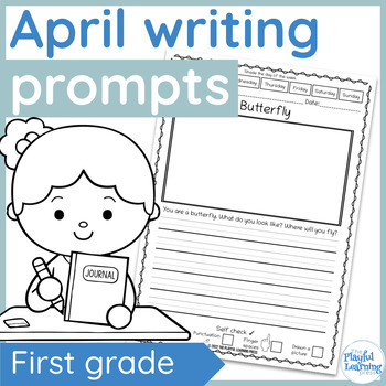 April Writing Prompts - PRINT & LEARN - no prep journal prompts | TpT