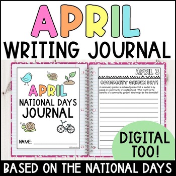 Preview of April Writing Prompts and Writing Journal 3rd Grade - 4th Grade - 5th Grade