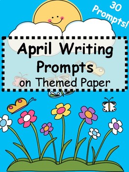 Preview of April Writing Prompts - April Themed Writing Prompts Journal (Gr. 3-5)