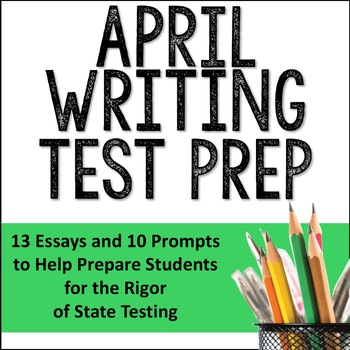 Preview of April Writing Test Prep & ELA Paired Passages for Upper Elementary