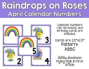 April calendar days by Ashley Sanderson TPT