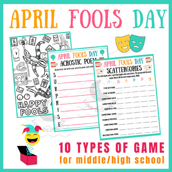 Preview of April fools day fun independent reading Activities Unit Sub Plans crafts middle