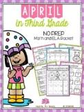 April in Third Grade (NO PREP Math and ELA Packet)