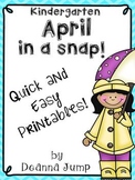 April in a Snap:  No Prep Printables for Math and Literacy Skills
