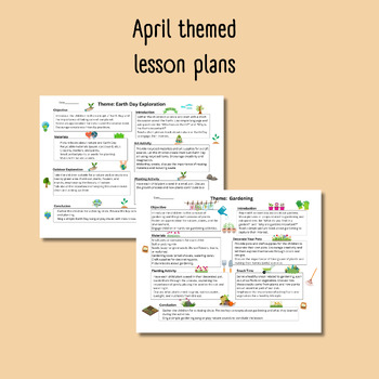 Preview of April  themed Lesson plans