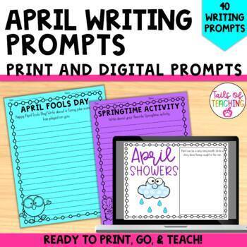 April writing prompts Spring writing prompts April activities Spring ...