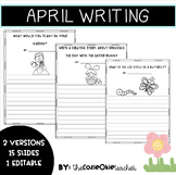 April writing / spring / creative writing / journal / no prep