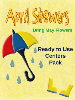 Preview of April/May Literacy Centers Pack