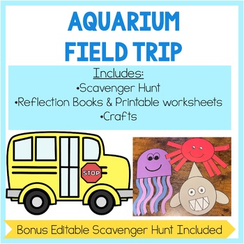 Preview of Aquarium Field Trip- Printables, Scavenger Hunts, and Crafts