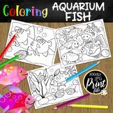 Aquarium Fish Coloring Activity Pages