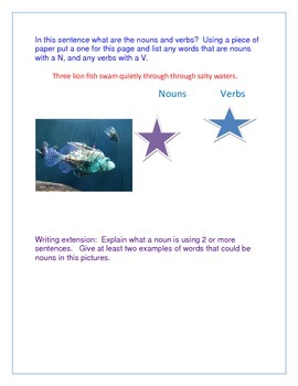 Preview of Aquarium Parts of Speech using the Smart Board