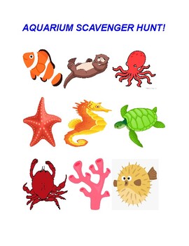 Preview of Aquarium Scavenger Hunt!