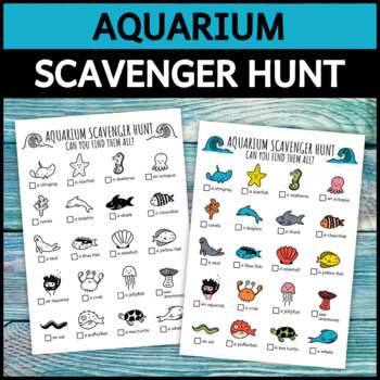 aquarium field trip scavenger hunt