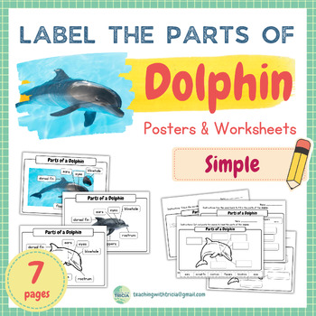 Aquatic Biome-marine: Label The Parts Of Dolphin (level 1), Posters 