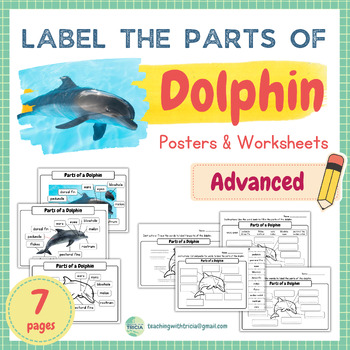 Aquatic Biome-Marine: Label the Parts of Dolphin (Level 2), Posters ...