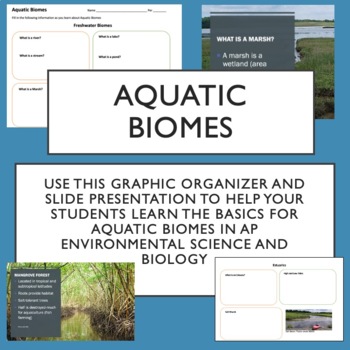 Preview of Aquatic Biomes Graphic Organizer and Slides