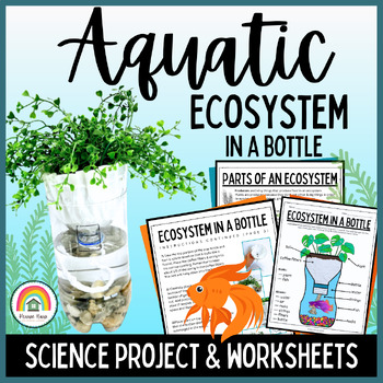 Preview of Aquatic Ecosystem in a Bottle Project: Complete Lesson, Activity & Worksheets