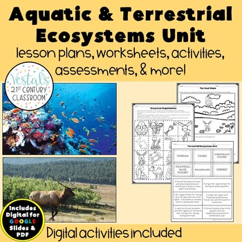 Preview of Aquatic & Terrestrial Ecosystems Unit {Digital & PDF Included}