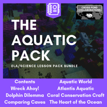Preview of Aquatic Update ELA/Science Lesson & World Bundle