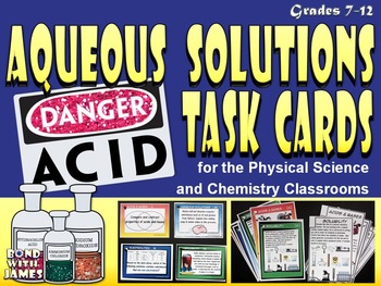 Preview of Aqueous Solutions Task Cards
