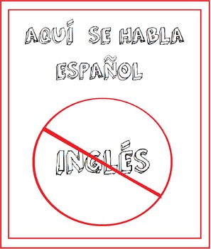 Aqui Se Habla Espanol Poster by Hola y Hello | TPT