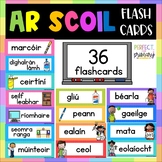 Ar Scoil Flashcards with pictures - Gaeilge