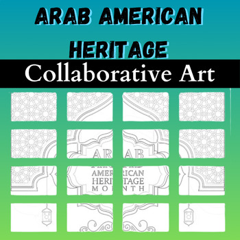 Preview of Arab American Heritage Month Activity Color Bulletin Board Collaborative