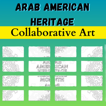 Preview of Arab American Heritage Month Activities Color Bulletin Board Collaborative