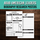 Arab American Heritage Month Biography Research Poster Bun