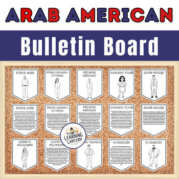Preview of Arab American Heritage Month Bulletin Board Biography Coloring Posters