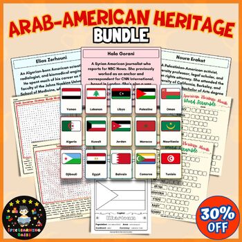 Preview of Arab American Heritage Month Bulletin Board Idea, Activities, Games, and More!