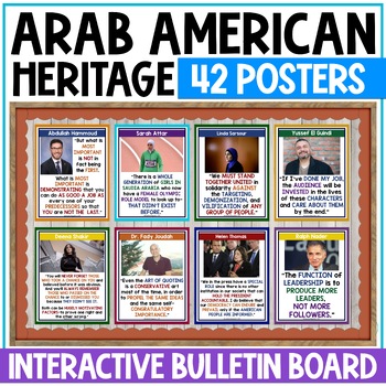 Preview of Arab American Heritage Month Bulletin Board - Interactive Arab American Posters