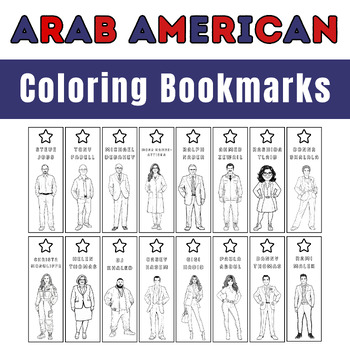 Preview of Arab American Heritage Month Coloring Bookmarks