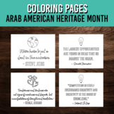 Arab American Heritage Month Coloring Page Bundle