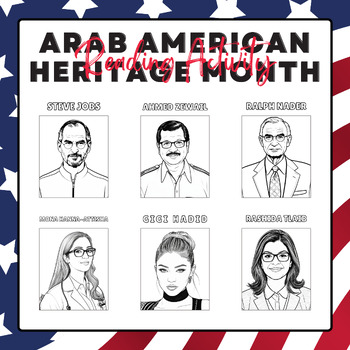 Preview of Arab American Heritage Month Coloring Pages | Famous Arab-American CP