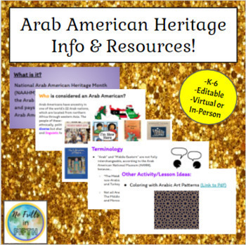 Preview of Arab American Heritage Month Resources and Information