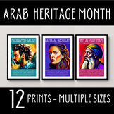 Arab Heritage Month Posters, Famous Arab Figures, Arab Mon