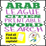 Arab League Country Capitals Word Search {Printable}