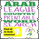 Arab League Country Word Search {Printable}