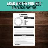 Arab Literature Research Project | Writer Biography Poster