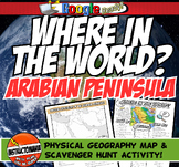 Arabia Where in the World Scavanger Hunt & Map Activity Ph