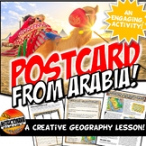 Arabian Peninsula Geography Reading and Postcard Activity 