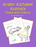 Arabic Alphabet Animals Trace and Colour