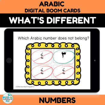 Preview of Arabic Number Boom Cards Distance Learning
