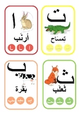 Arabic Alphabet Flashcards: Picture are letter