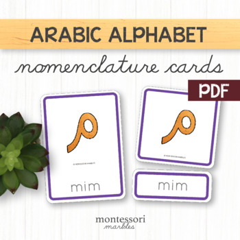 Preview of Arabic Alphabet Nomenclature Cards, Learn Arabic with Flash Cards