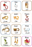 English and Arabic Alphabet flash cards