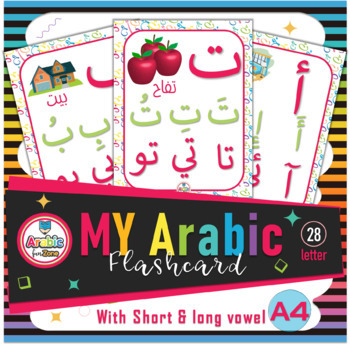 Preview of Arabic Alphabet posters with vowels حروف الهجاء العربية بالحركات والمد الطويل