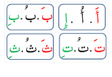 Arabic Alphabet vowels flash cards